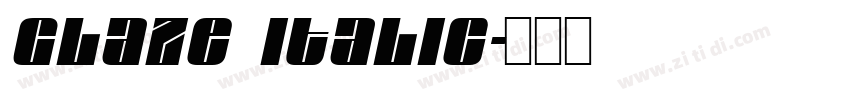 Glaze Italic字体转换